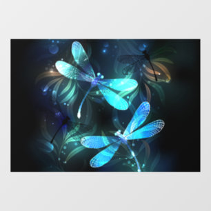Lake Glowing Dragonflies Window Cling
