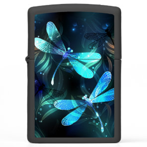 Lake Glowing Dragonflies Zippo Lighter