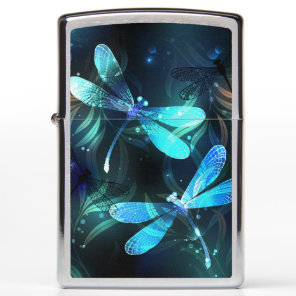 Lake Glowing Dragonflies Zippo Lighter