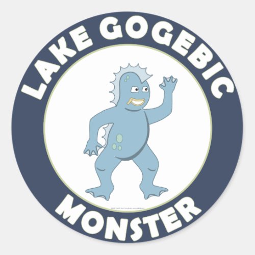 Lake Gogebic Monster Classic Round Sticker