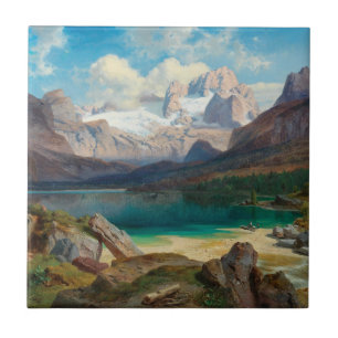 Lake Gosau With A View Of The Dachstein Massif Ceramic Tile