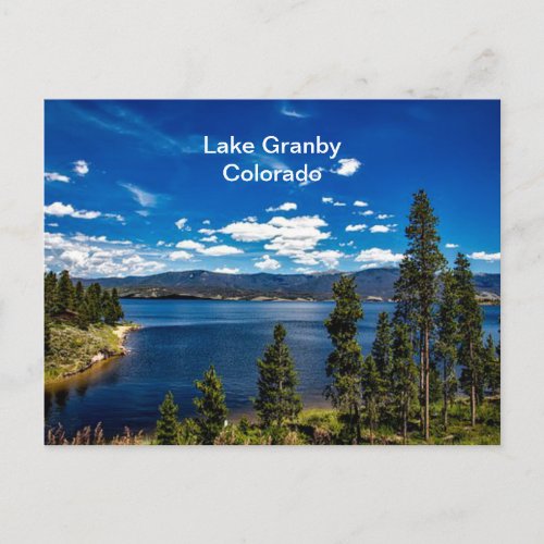 Lake Granby Colorado labeled Postcard