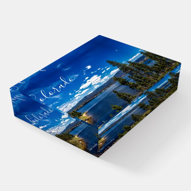 Lake Granby Colorado Scenic Paperweight (Angled)