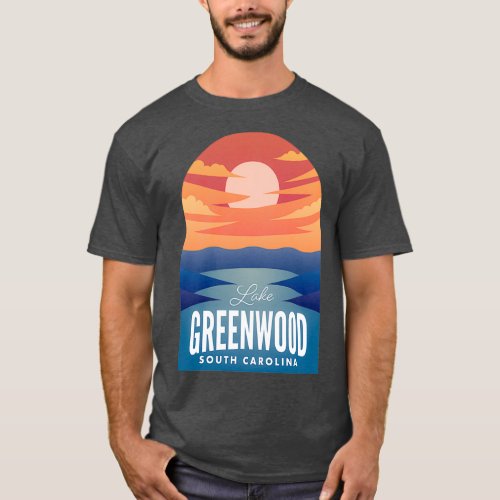 Lake Greenwood SC Retro Sunset  T_Shirt