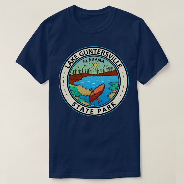 Lake Guntersville State Park Alabama Badge TShirt (Design Front)