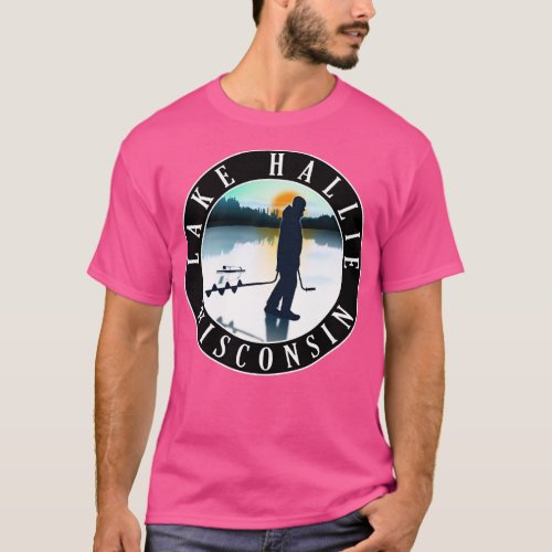 Lake Hallie Wisconsin Ice Fishing T_Shirt