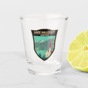 Lake Hallstatt Austria Travel Art Vintage Shot Glass