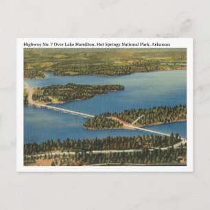 Lake Hamilton Hot Springs Arkansas Vintage 1940s Postcard