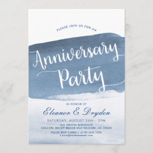 Lake Harbor Fog   Anniversary Party Invitation