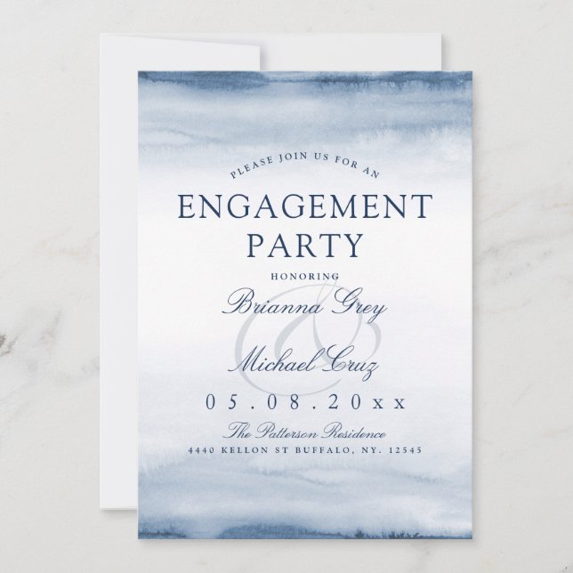 Lake Harbor Fog | Engagement Party Invitation (Front)
