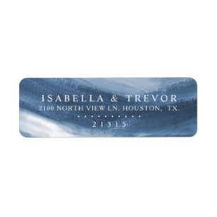 Lake Harbor Fog   Wedding Label