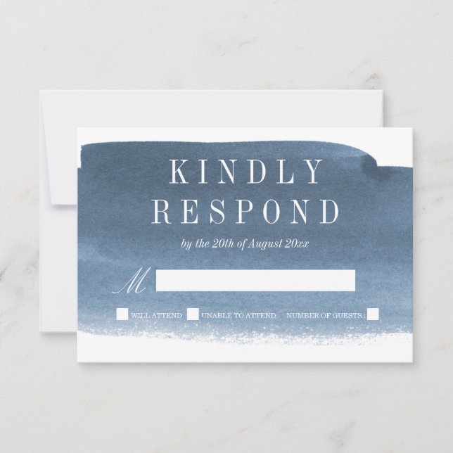 Lake Harbor Fog Wedding | RSVP (Front)