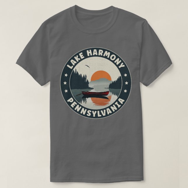 Lake Harmony Pennsylvania Sunset T-Shirt (Design Front)
