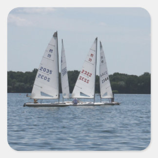 Lake Harriet Sailboats Square Sticker