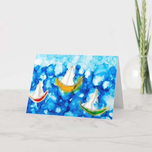 Lake Harriet Sails Lovitude Soul Painting Card