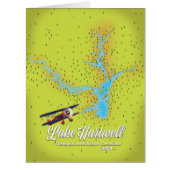 lake Hartwell Georgia and South Carolina USA map (Front)