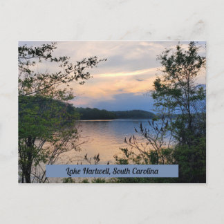 Lake Hartwell South Carolina Mountain Lake Sunset Postcard