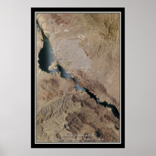Lake Havasu City Arizona Satellite Poster Map