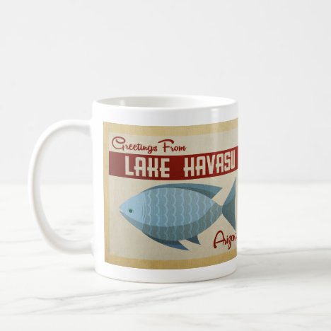 Lake Havasu Fish Vintage Travel Coffee Mug