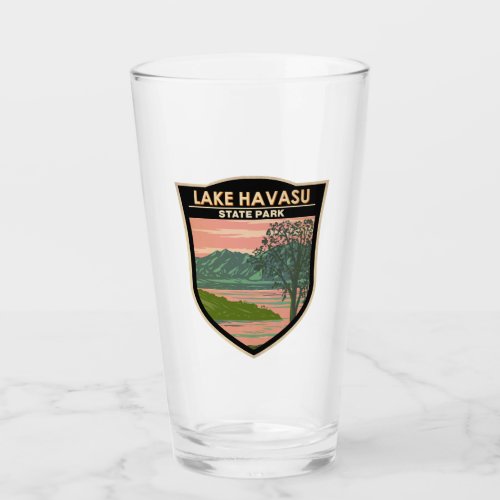 Lake Havasu State Park Travel Art Vintage Glass
