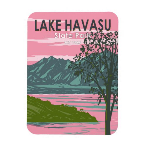 Lake Havasu State Park Travel Art Vintage Magnet