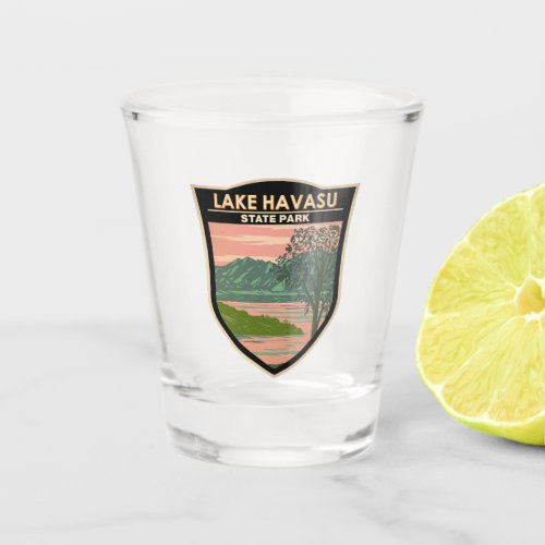 Lake Havasu State Park Travel Art Vintage Shot Glass