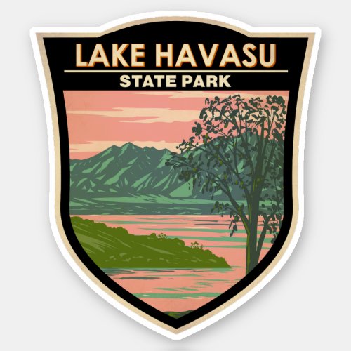 Lake Havasu State Park Travel Art Vintage Sticker