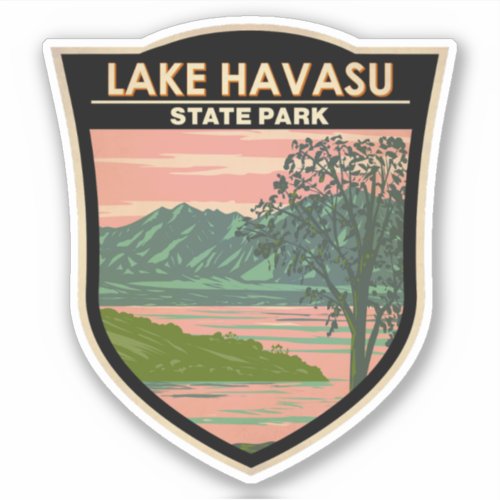 Lake Havasu State Park Travel Art Vintage Sticker