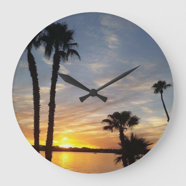 Lake Havasu Sunrise  Large Clock (Front)