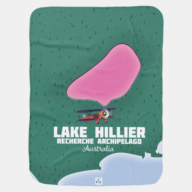 Lake Hillier Australian map. Baby Blanket (Back)