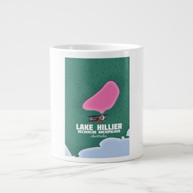 Lake Hillier Australian map. Giant Coffee Mug (Front)