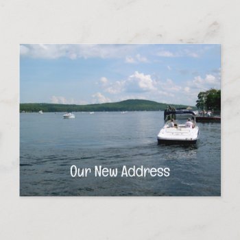 Lake Home New Address Postcards by pamdicar at Zazzle