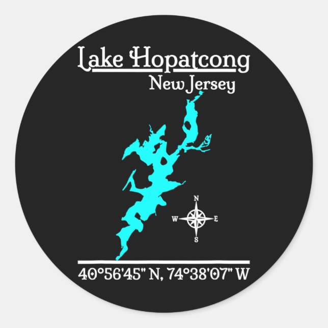 Lake Hopatcong - New Jersey  Classic Round Sticker (Front)