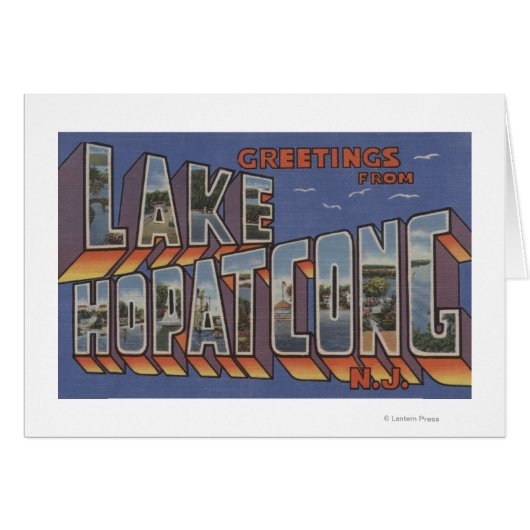 Lake Hopatcong, New Jersey - Large Letter Scenes (Front Horizontal)