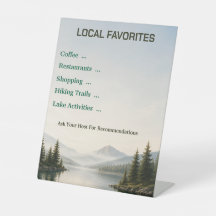 Lake House Airbnb Local Favorites Guide Sign