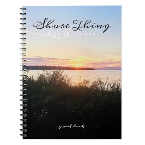Lake House Beach Rental Guest Sign In Notebook
