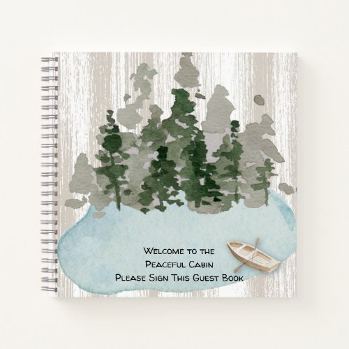 Lake House Cabin Cottage Guest Vacation Rental Notebook