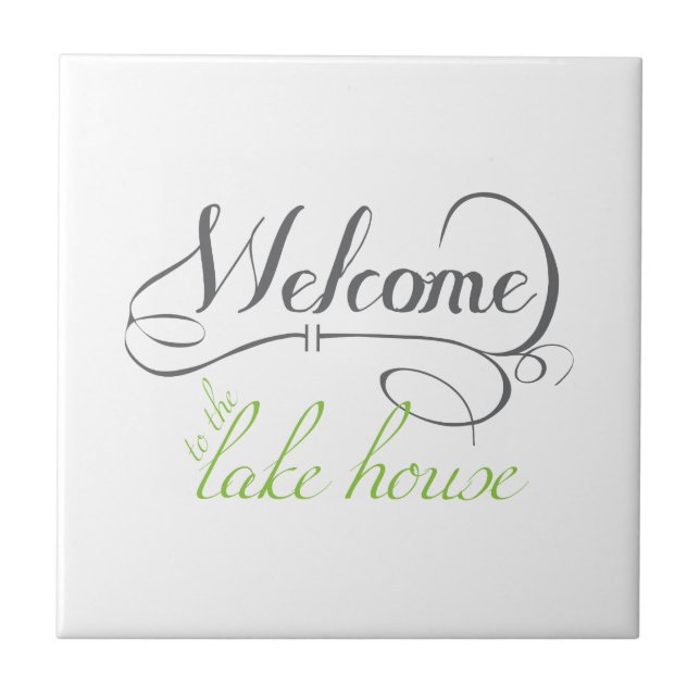 Lake House Ceramic Tile (Front)