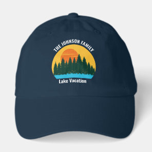 Lake House Cool Custom Camping Trip Hat