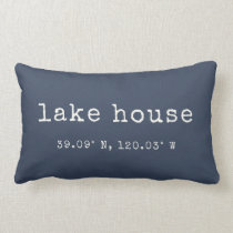 Lake House Custom Coordinates Throw Pillow Lake House Custom Coordinates Throw Pillow