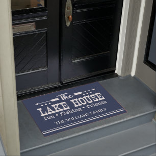 Lake House Custom Personalized Doormat