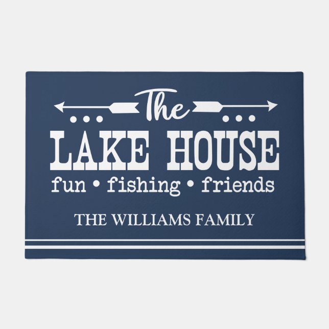 Lake House Custom Personalized Doormat (Front)