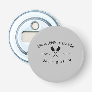 Lake house ets. Date year custom coordinates add n Bottle Opener