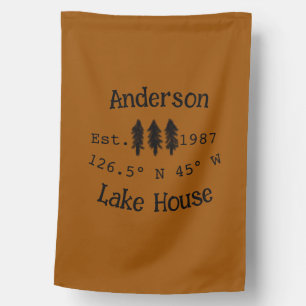 Lake house ets. Date year custom coordinates add n Flag