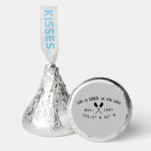 Lake house ets. Date year custom coordinates add n Hershey®'s Kisses®