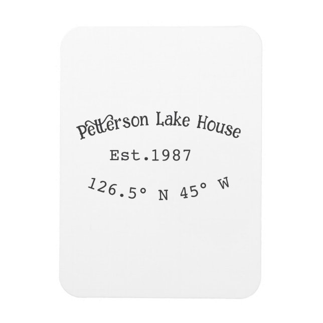 Lake house ets. Date year custom coordinates add n Magnet (Vertical)