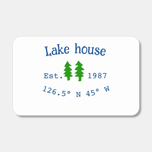 Lake house ets. Date year custom coordinates add n Matchboxes (Front)