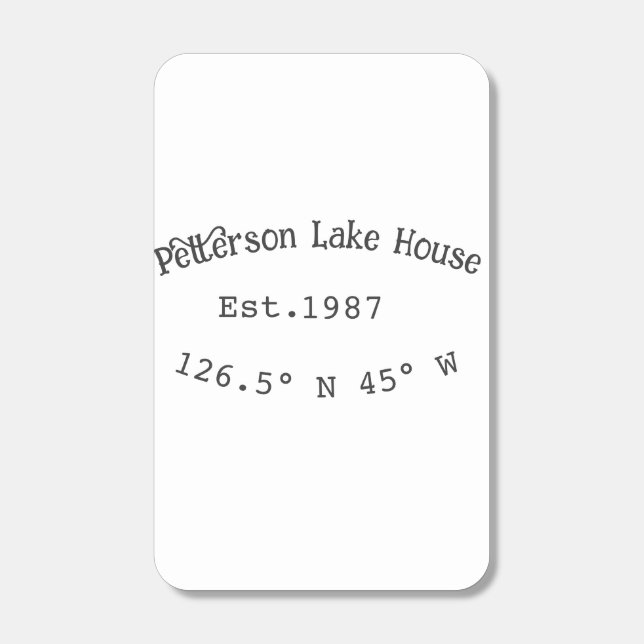 Lake house ets. Date year custom coordinates add n Matchboxes (Front)