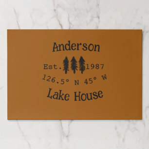 Lake house ets. Date year custom coordinates add n Paper Pad