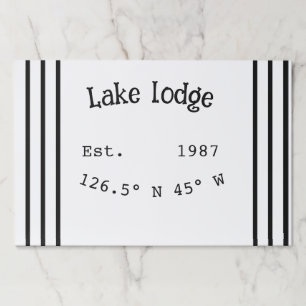 Lake house ets. Date year custom coordinates add n Paper Pad